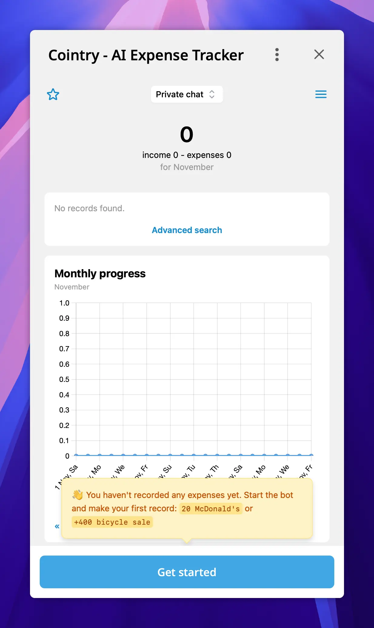 Cointry - AI Expense Tracker screenshot 1