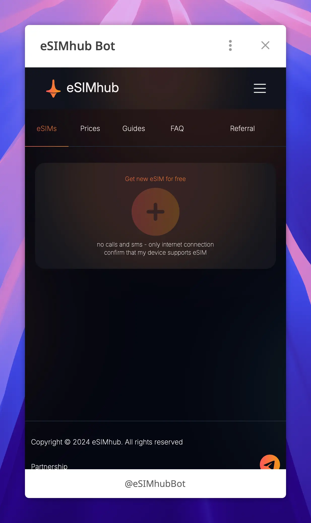 eSIMhub Bot screenshot 1