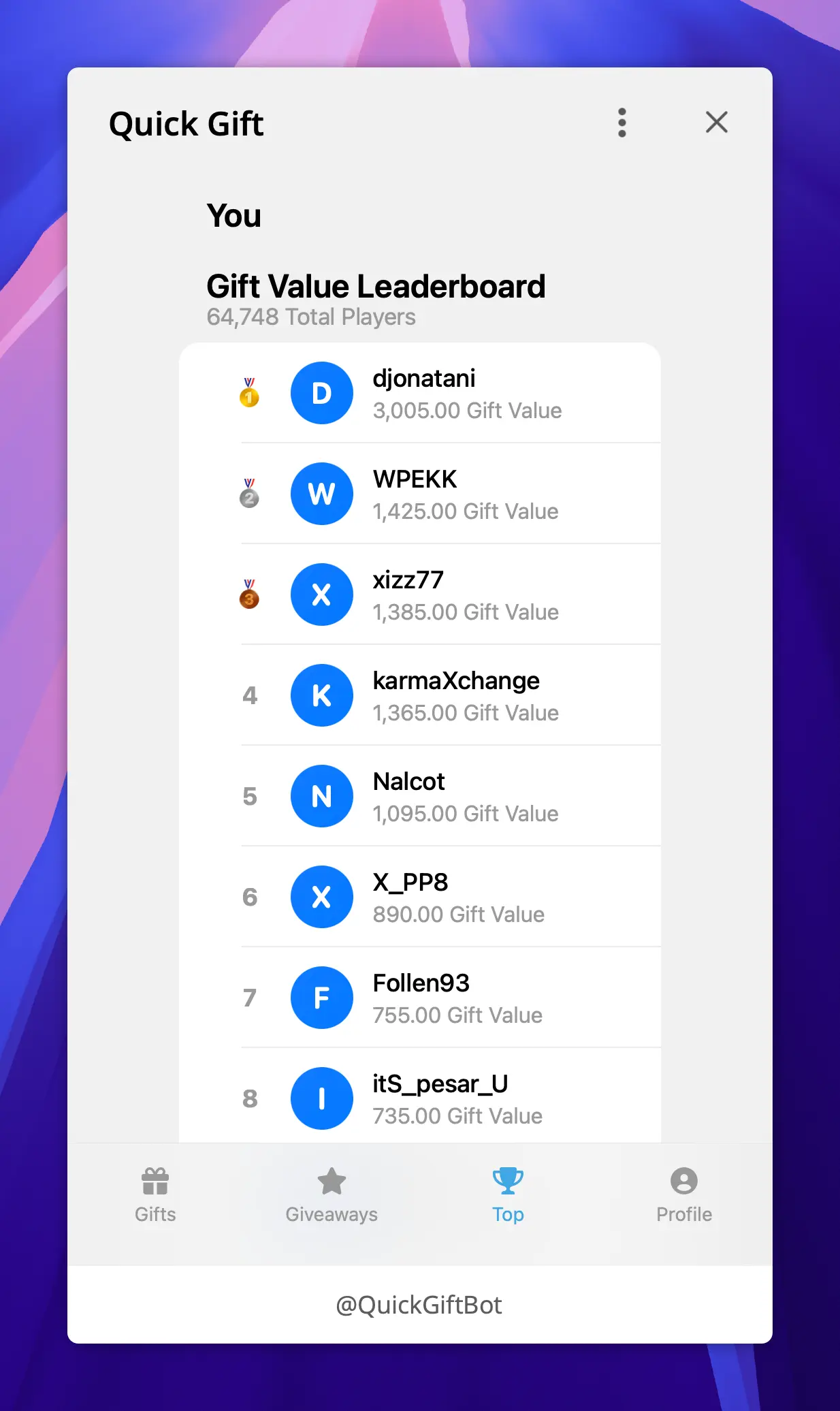 Quick Gift screenshot 1