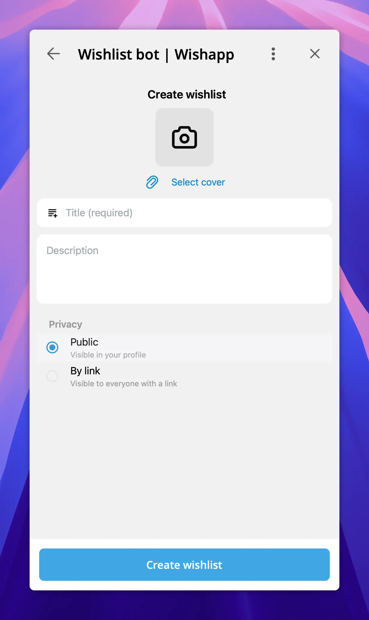 Wishlist bot | Wishapp screenshot 1